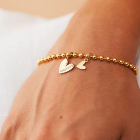 Personalisierte Herzarmband mit Namensgravur
