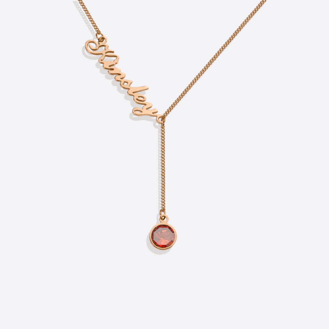 Personalisierte Kette - Name & Geburtsstein