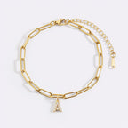 Elegantes Initialen-Armband in Gold