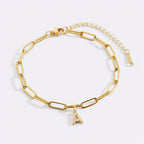 Elegantes Initialen-Armband in Gold