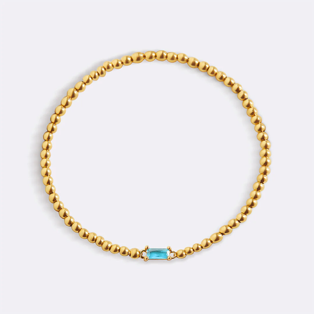 Personalisiertes Armband mit Monatsstein