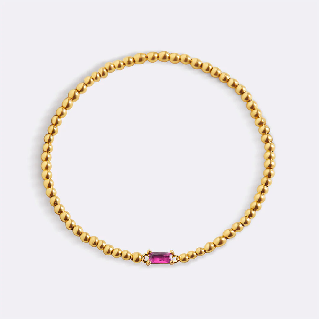 Personalisiertes Armband mit Monatsstein