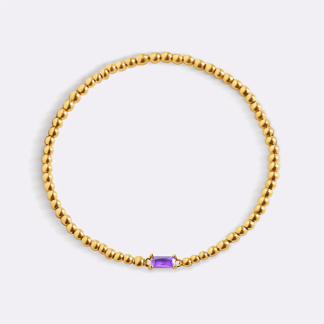 Personalisiertes Armband mit Monatsstein