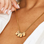 Personalisierte Kette - Geburtsstein & Initialen