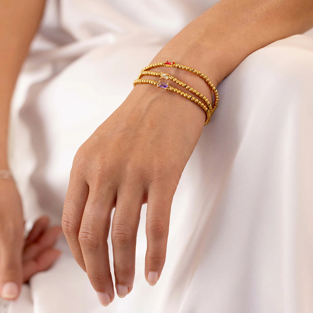 Personalisiertes Armband mit Monatsstein