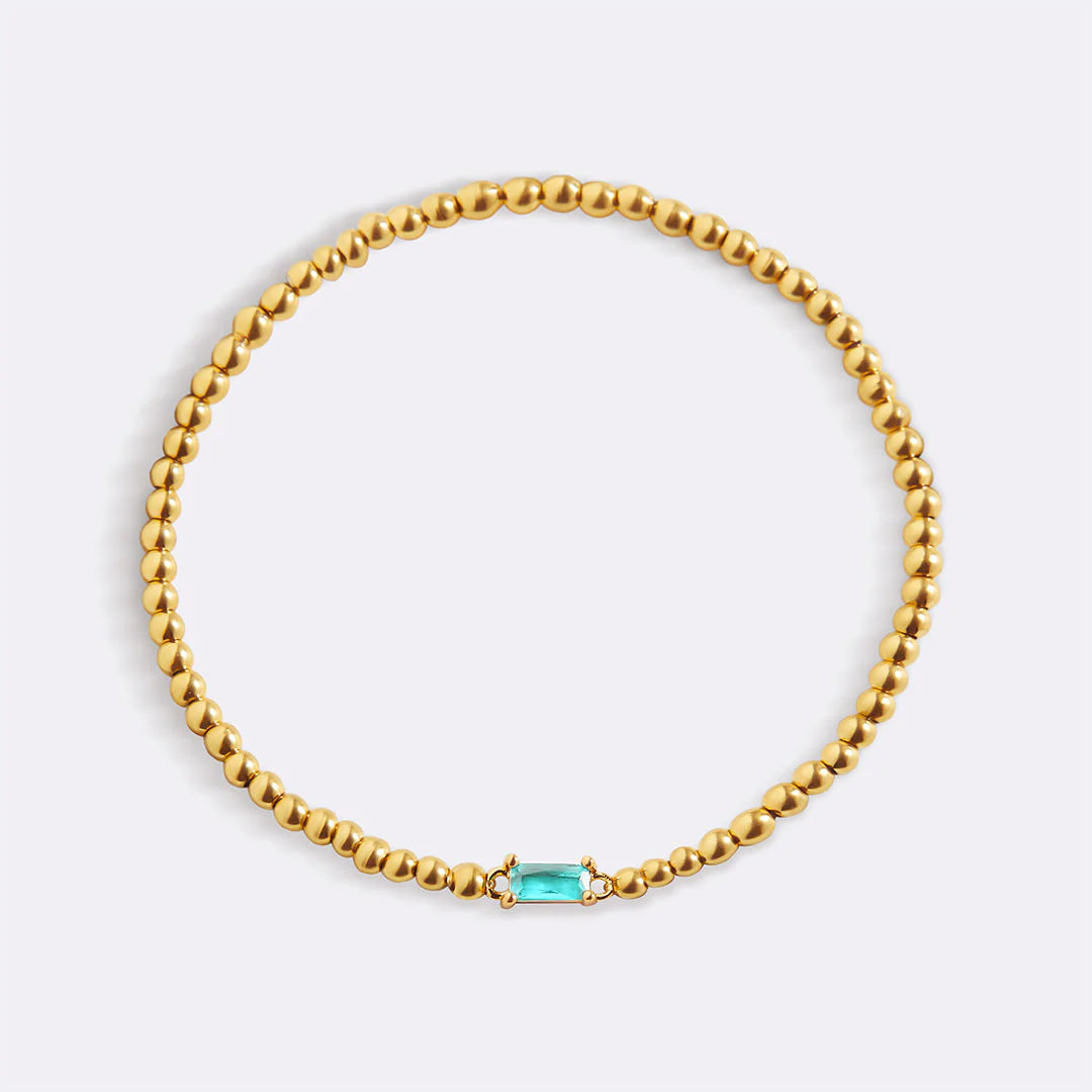 Personalisiertes Armband mit Monatsstein