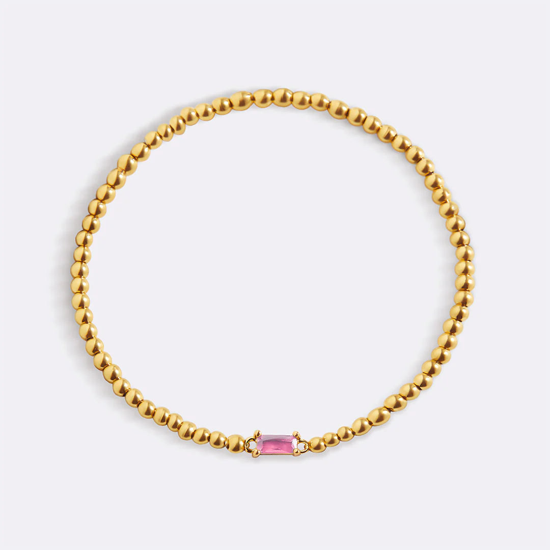 Personalisiertes Armband mit Monatsstein