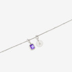 Personalisierte Kette - Geburtsstein & Initialen