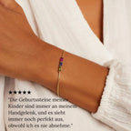 Elegantes Geburtsstein Armband – Personalisiert