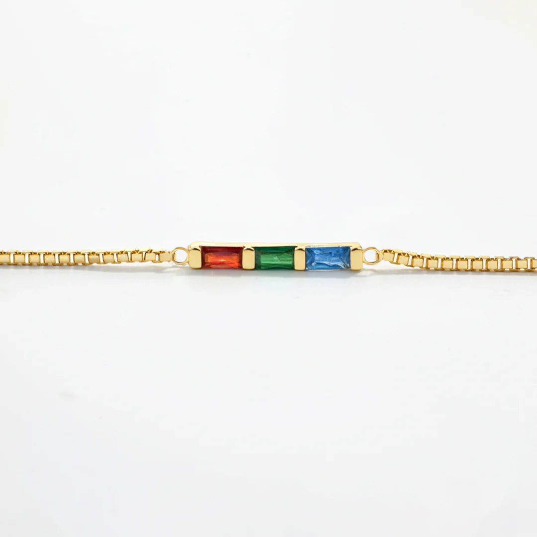 Elegantes Geburtsstein Armband – Personalisiert