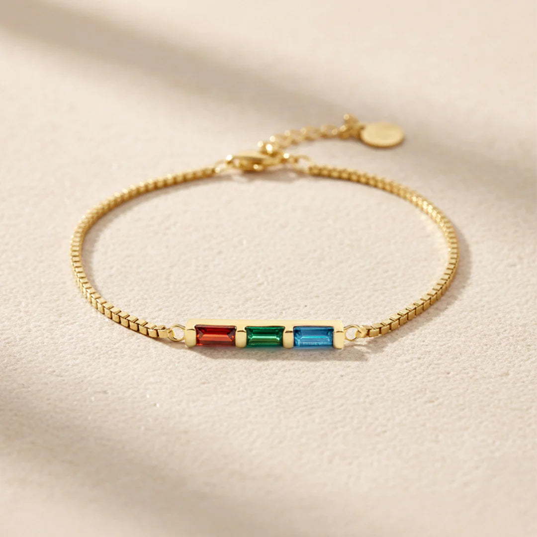 Elegantes Geburtsstein Armband – Personalisiert