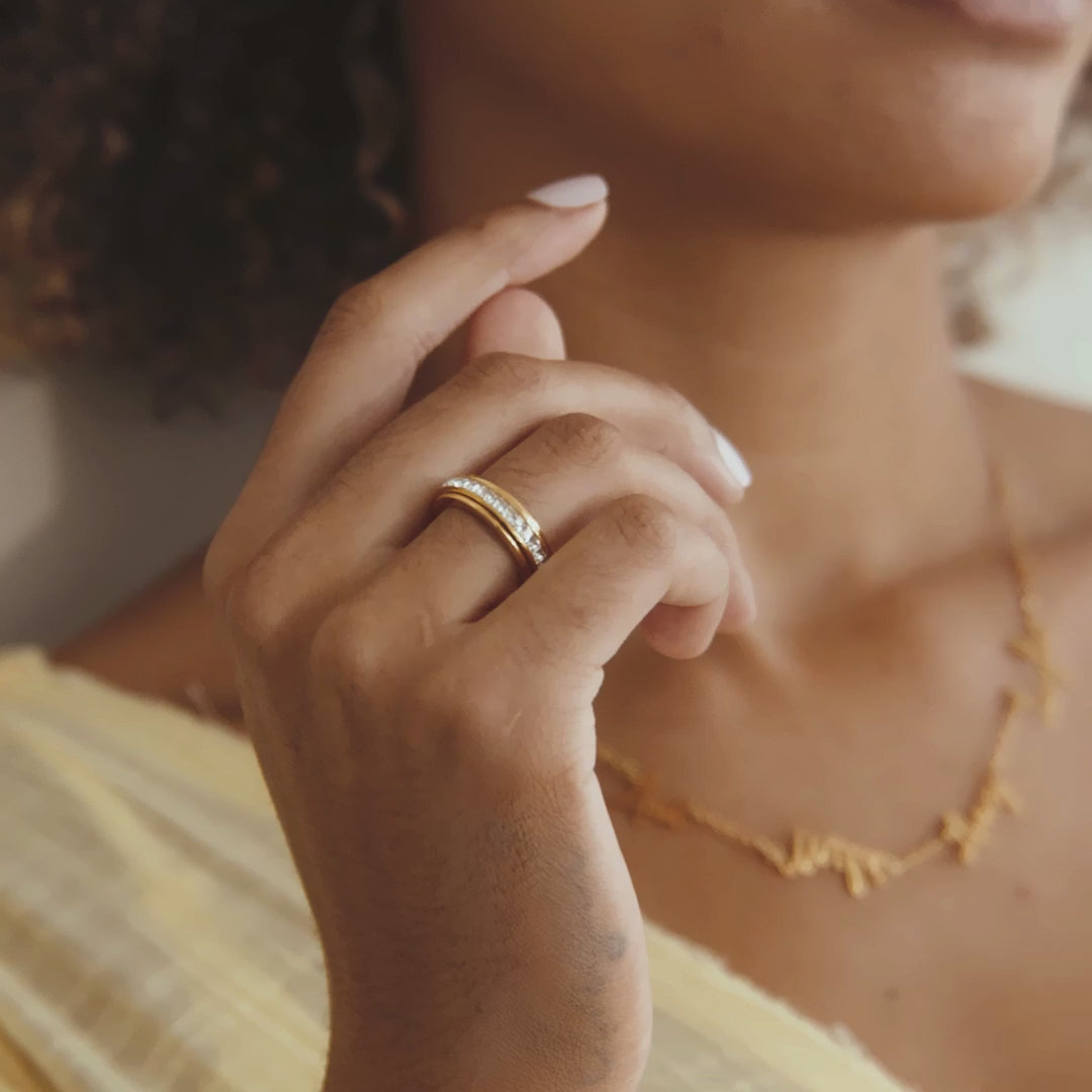 Eleganter Damenring mit Zirkonia