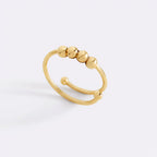 Moderner drehbarer Ring mit Perlen