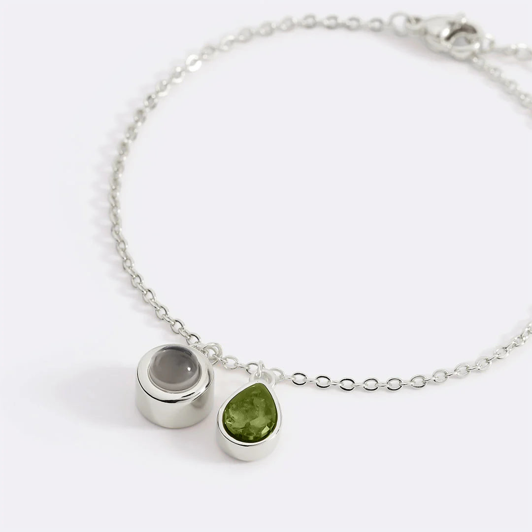 Personalisiertes Fotoarmband mit Geburtsstein