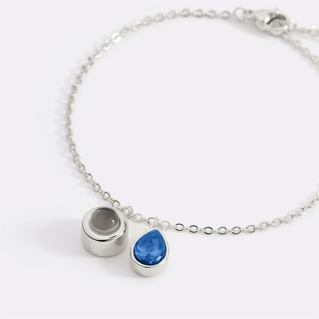 Personalisiertes Fotoarmband mit Geburtsstein