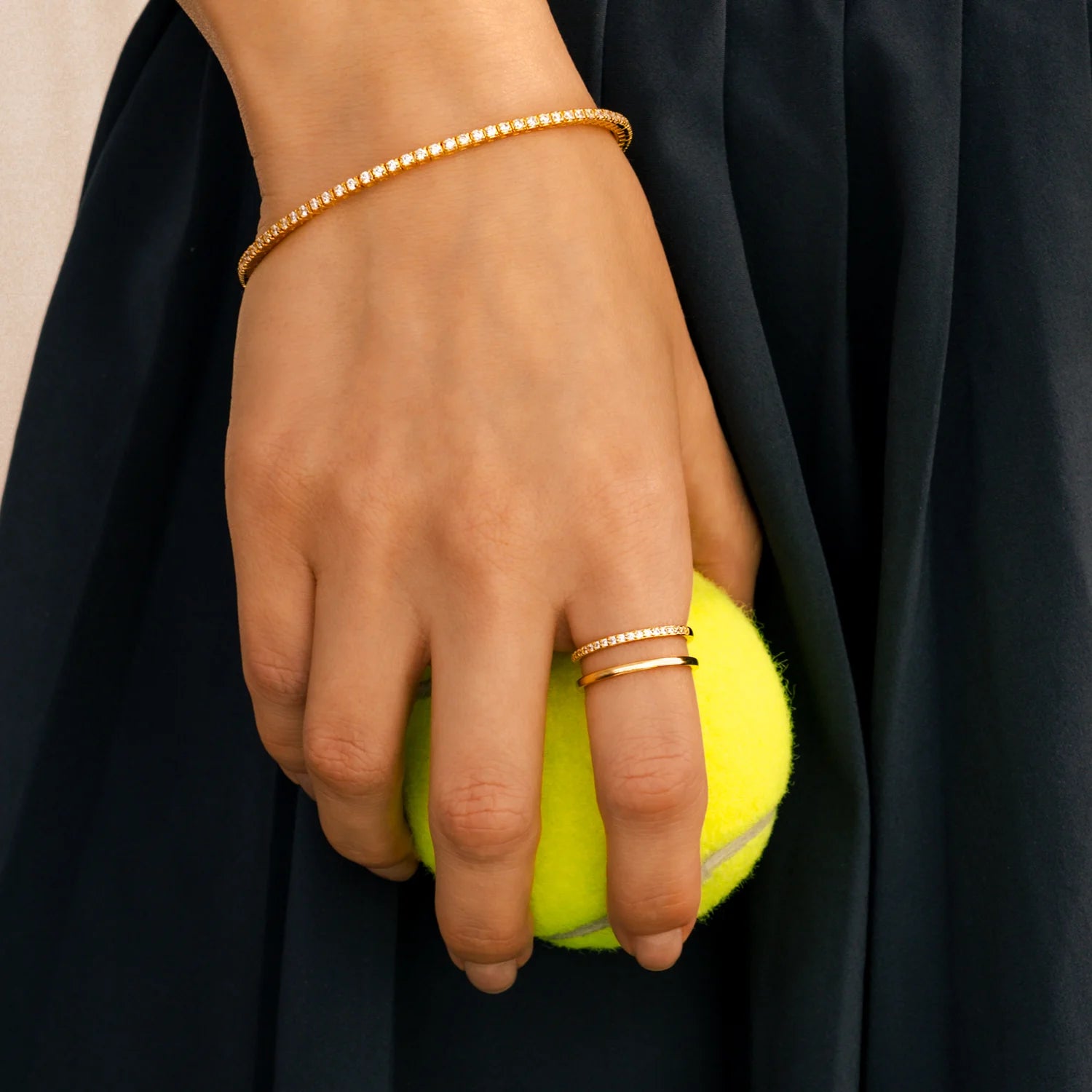 Doppelter Pavé-Ring